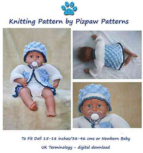 Bobble Cardigan And Hat Knitting Pattern (no 63) To Fit 15 18 Inch/38 46 Cms Doll Or Newborn Baby Dolls Clothes Knitting Pattern Digital Download