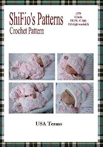 Crochet Pattern CP70 Baby All In One Suit 0 3 Mths USA Terminology