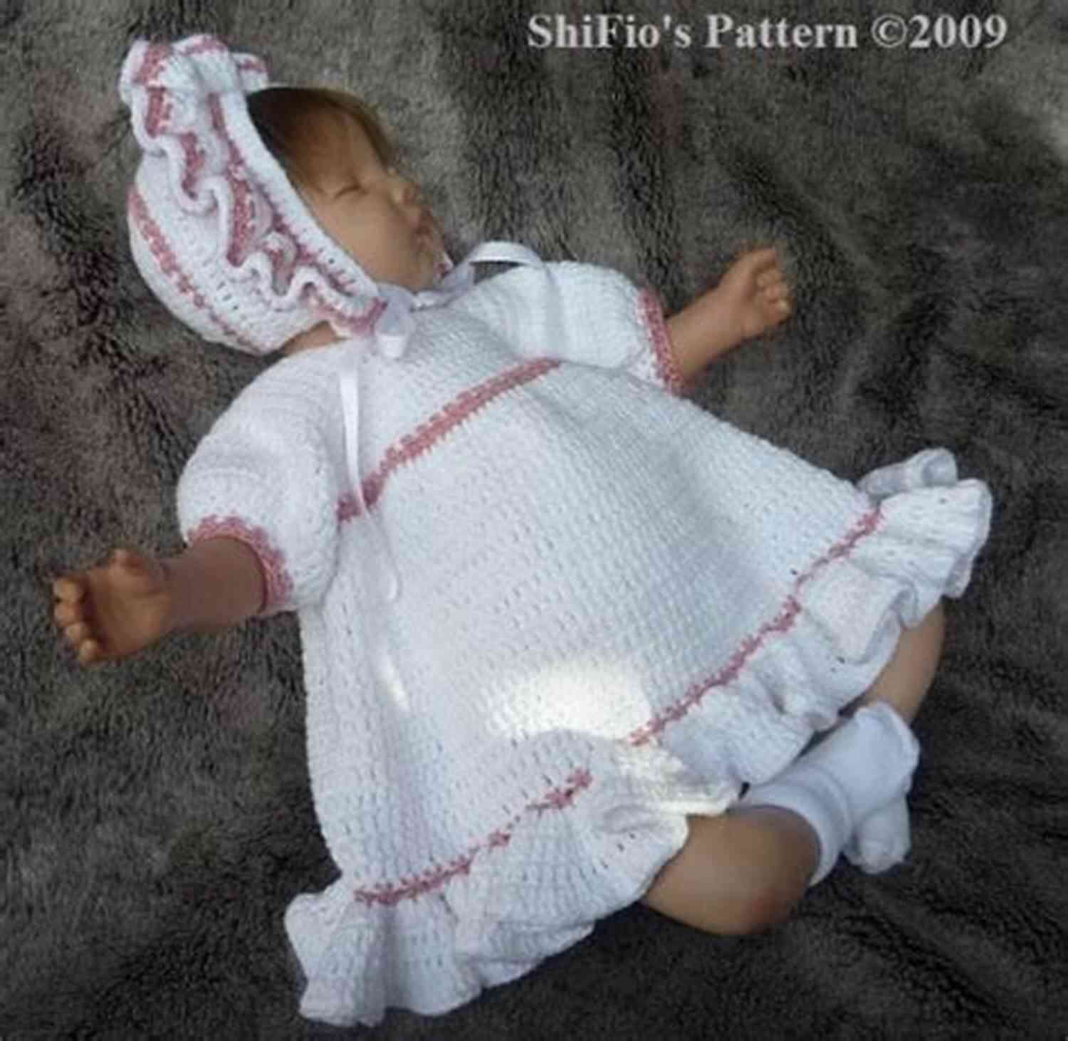 Baby Dress Crochet Pattern (USA Terminology) By CP124 Perfect For Special Occasions Crochet Pattern CP124 Baby Dress And Hat 5 Sizes USA Terminology