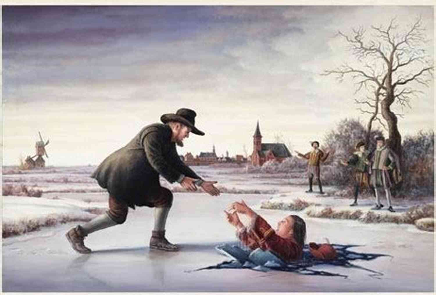 Illustration Of Dirk Willems Rescuing His Pursuer The Story Of Dirk Willems: The Man Who Died To Save His Enemy