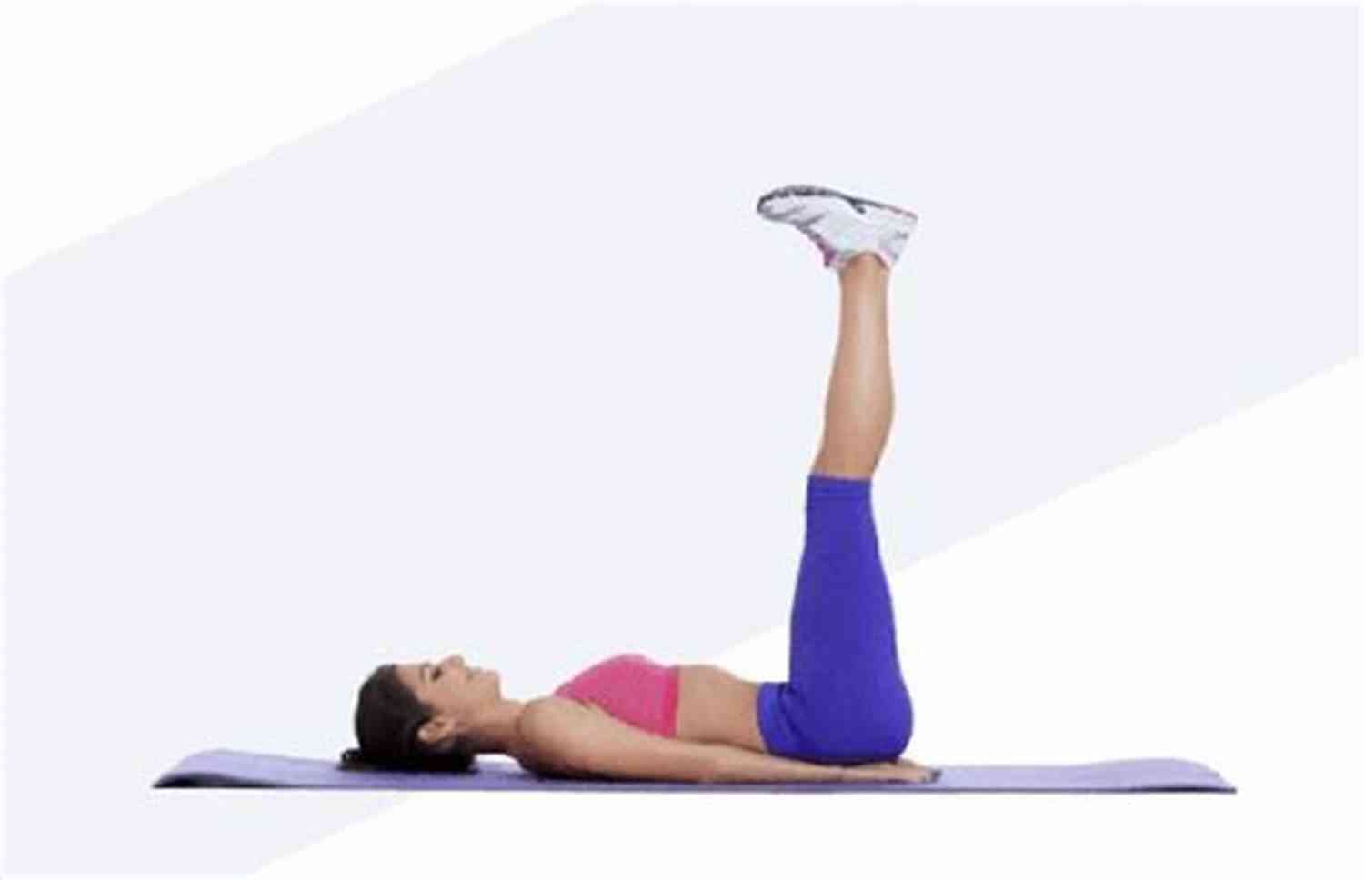 Woman Performing Reverse Crunches HOME WORKOUTS FOR WOMEN HOT ABS EXERSISES IN PICTURES